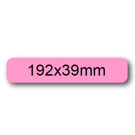 wereinaristea EtichetteAutoadesive, 192x39(39x192mm) Carta ROSA, adesivo Permanente, angoli arrotondati, per ink-jet, laser e fotocopiatrici, su foglio A4 (210x297mm).
