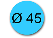 wereinaristea EtichetteAutoadesive rotonde, diametro 45mm AZZURRO, adesivo Permanente, per ink-jet, laser e fotocopiatrici, su foglio A4 (210x297mm) bra2959AZ