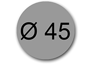 wereinaristea EtichetteAutoadesive rotonde, diametro 45mm GRIGIO, adesivo Permanente, per ink-jet, laser e fotocopiatrici, su foglio A4 (210x297mm).