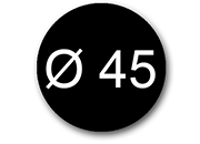 wereinaristea EtichetteAutoadesive rotonde, diametro 45mm NERO, adesivo Permanente, per ink-jet, laser e fotocopiatrici, su foglio A4 (210x297mm) bra2959NE