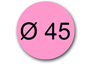 wereinaristea EtichetteAutoadesive rotonde, diametro 45mm ROSA, adesivo Permanente, per ink-jet, laser e fotocopiatrici, su foglio A4 (210x297mm).