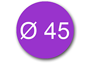 wereinaristea EtichetteAutoadesive rotonde, diametro 45mm VIOLA, adesivo Permanente, per ink-jet, laser e fotocopiatrici, su foglio A4 (210x297mm) bra2959VI