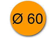 wereinaristea EtichetteAutoadesive rotonde, diametro 60mm ARANCIONE, adesivo Permanente, per ink-jet, laser e fotocopiatrici, su foglio A4 (210x297mm) bra2960AR