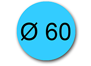 wereinaristea EtichetteAutoadesive rotonde, diametro 60mm AZZURRO, adesivo Permanente, per ink-jet, laser e fotocopiatrici, su foglio A4 (210x297mm) bra2960AZ