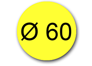 wereinaristea EtichetteAutoadesive rotonde, diametro 60mm GIALLO, adesivo Permanente, per ink-jet, laser e fotocopiatrici, su foglio A4 (210x297mm) bra2960GI