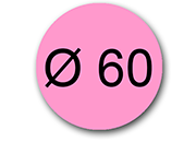 wereinaristea EtichetteAutoadesive rotonde, diametro 60mm ROSA, adesivo Permanente, per ink-jet, laser e fotocopiatrici, su foglio A4 (210x297mm) bra2960RS