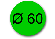wereinaristea EtichetteAutoadesive rotonde, diametro 60mm VERDE, adesivo Permanente, per ink-jet, laser e fotocopiatrici, su foglio A4 (210x297mm) bra2960VE