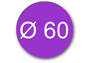 wereinaristea EtichetteAutoadesive rotonde, diametro 60mm VIOLA, adesivo Permanente, per ink-jet, laser e fotocopiatrici, su foglio A4 (210x297mm) bra2960VI