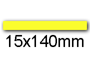 wereinaristea EtichetteAutoadesive 15x140mm(140x15) CartaGIALLA Angoli arrotondati, 26 etichette su foglio A4 (210x297mm), adesivo permanente, per ink-jet, laser e fotocopiatrici bra2962GI
