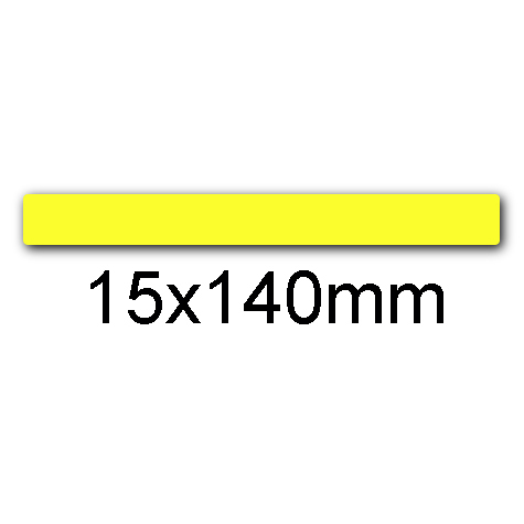 wereinaristea EtichetteAutoadesive 15x140mm(140x15) CartaGIALLA Angoli arrotondati, 26 etichette su foglio A4 (210x297mm), adesivo permanente, per ink-jet, laser e fotocopiatrici.