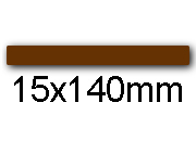 wereinaristea EtichetteAutoadesive 15x140mm(140x15) CartaMARRONE (140x15mm) angoli arrotondati, 26 etichette su foglio A4 (210x297mm), adesivo permanente, per ink-jet, laser e fotocopiatrici bra2962MA
