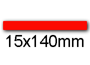 wereinaristea EtichetteAutoadesive 15x140mm(140x15) CartaROSSA (140x15mm) angoli arrotondati, 26 etichette su foglio A4 (210x297mm), adesivo permanente, per ink-jet, laser e fotocopiatrici bra2962RO