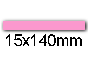 wereinaristea EtichetteAutoadesive 15x140mm(140x15) CartaROSA (140x15mm) angoli arrotondati, 26 etichette su foglio A4 (210x297mm), adesivo permanente, per ink-jet, laser e fotocopiatrici bra2962RS