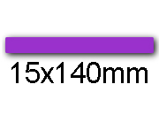 wereinaristea EtichetteAutoadesive 15x140mm(140x15) CartaVIOLA (140x15mm) angoli arrotondati, 26 etichette su foglio A4 (210x297mm), adesivo permanente, per ink-jet, laser e fotocopiatrici bra2962VI