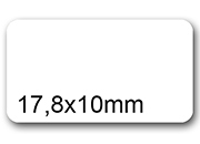 wereinaristea EtichetteAutoadesive 17,8x10mm(10x17,8) CartaBIANCA Angoli arrotondati, 270 etichette su foglio A4 (210x297mm), adesivo permanente, per ink-jet, laser e fotocopiatrici .