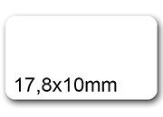 wereinaristea EtichetteAutoadesive 17,8x10mm(10x17,8) PoliestereTRASPARENTEopaco Angoli arrotondati, 270 etichette su foglio A4 (210x297mm), adesivo permanente, per ink-jet, laser e fotocopiatrici .