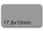 wereinaristea EtichetteAutoadesive 17,8x10mm(10x17,8) CartaGRIGIA Angoli arrotondati, 270 etichette su foglio A4 (210x297mm), adesivo permanente, per ink-jet, laser e fotocopiatrici .