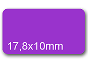 wereinaristea EtichetteAutoadesive 17,8x10mm(10x17,8) CartaVIOLA Angoli arrotondati, 270 etichette su foglio A4 (210x297mm), adesivo permanente, per ink-jet, laser e fotocopiatrici  BRA2964VI