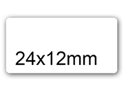 wereinaristea EtichetteAutoadesive, 24x12(12x24mm) CartaBIANCA Adesivo Permanente, angoli arrotondati, per ink-jet, laser e fotocopiatrici, su foglio A4 (210x297mm) bra2969
