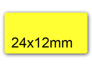 wereinaristea EtichetteAutoadesive, 24x12(12x24mm) CartaGIALLA bra2969GI.