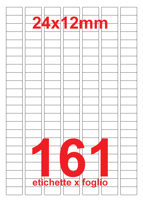 wereinaristea EtichetteAutoadesive, 24x12(12x24mm) CartaARANCIONE Adesivo Permanente, angoli arrotondati, per ink-jet, laser e fotocopiatrici, su foglio A4 (210x297mm).