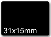 wereinaristea EtichetteAutoadesive, 31x15(15x31mm) CartaNERA Adesivo Permanente, angoli arrotondati, per ink-jet, laser e fotocopiatrici, su foglio A4 (210x297mm).