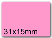 wereinaristea EtichetteAutoadesive, 31x15(15x31mm) CartaROSA Adesivo Permanente, angoli arrotondati, per ink-jet, laser e fotocopiatrici, su foglio A4 (210x297mm).