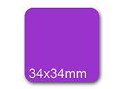 wereinaristea EtichetteAutoadesive, 34x34mm CartaVIOLA Adesivo Permanente, angoli arrotondati, per ink-jet, laser e fotocopiatrici, su foglio A4 (210x297mm) BRA2974vio