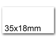 wereinaristea EtichetteAutoadesive, 35x18mm(18x35) CartaBIANCA Adesivo Permanente, angoli a spigolo, per ink-jet, laser e fotocopiatrici, su foglio A4 (210x297mm) bra2975
