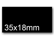 wereinaristea EtichetteAutoadesive, 35x18mm(18x35) CartaNERA NERO, adesivo Permanente, angoli a spigolo, per ink-jet, laser e fotocopiatrici, su foglio A4 (210x297mm).