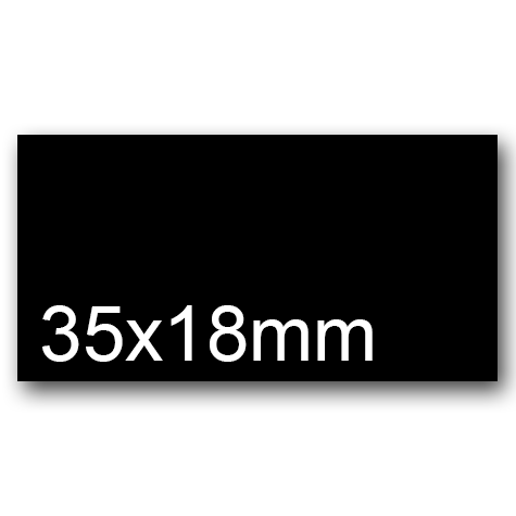 wereinaristea EtichetteAutoadesive, 35x18mm(18x35) CartaNERA NERO, adesivo Permanente, angoli a spigolo, per ink-jet, laser e fotocopiatrici, su foglio A4 (210x297mm).