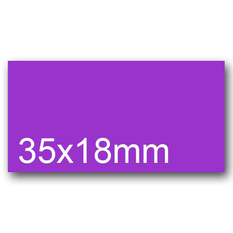 wereinaristea EtichetteAutoadesive, 35x18mm(18x35) CartaVIOLA VIOLA, adesivo Permanente, angoli a spigolo, per ink-jet, laser e fotocopiatrici, su foglio A4 (210x297mm).