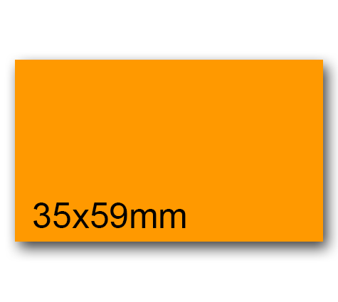 wereinaristea EtichetteAutoadesive, 35x59mm(59x35) CartaARANCIONE Adesivo Permanente, angoli a spigolo, per ink-jet, laser e fotocopiatrici, su foglio A4 (210x297mm).