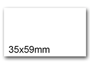 wereinaristea EtichetteAutoadesive, 35x59mm(59x35) CartaBIANCA Adesivo Permanente, angoli a spigolo, per ink-jet, laser e fotocopiatrici, su foglio A4 (210x297mm) bra2978