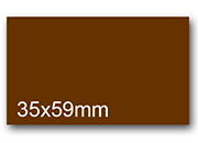 wereinaristea EtichetteAutoadesive, 35x59mm(59x35) CartaMARRONE Adesivo Permanente, angoli a spigolo, per ink-jet, laser e fotocopiatrici, su foglio A4 (210x297mm) BRA2978ma