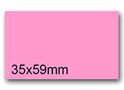 wereinaristea EtichetteAutoadesive, 35x59mm(59x35) CartaROSA Adesivo Permanente, angoli a spigolo, per ink-jet, laser e fotocopiatrici, su foglio A4 (210x297mm).