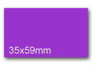 wereinaristea EtichetteAutoadesive, 35x59mm(59x35) CartaVIOLA Adesivo Permanente, angoli a spigolo, per ink-jet, laser e fotocopiatrici, su foglio A4 (210x297mm) BRA2978vi