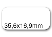 wereinaristea EtichetteAutoadesive, 35,6x16,9(16,9x35,6mm) CartaBIANCA Adesivo permanente, angoli arrotondati, per ink-jet, laser e fotocopiatrici, su foglio A4 (210x297mm) bra2979