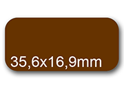 wereinaristea EtichetteAutoadesive, 35,6x16,9(16,9x35,6mm) CartaMARRONE Adesivo permanente, angoli arrotondati, per ink-jet, laser e fotocopiatrici, su foglio A4 (210x297mm).