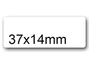wereinaristea EtichetteAutoadesive, 37x14(14x37mm) CartaBIANCA BIANCO, adesivo Permanente, angoli arrotondati, per ink-jet, laser e fotocopiatrici, su foglio A4 (210x297mm) bra2982