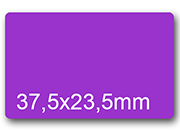 wereinaristea EtichetteAutoadesive, 37,5x23,5(23,5x37,5mm) CartaVIOLA VIOLA, adesivo Permanente, angoli arrotondati, per ink-jet, laser e fotocopiatrici, su foglio A4 (210x297mm) bra2983VI