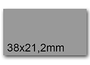 wereinaristea EtichetteAutoadesive, 38x21,2(21,2x38mm) CartaGRIGIA BRA2984gr.