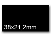 wereinaristea EtichetteAutoadesive, 38x21,2(21,2x38mm) CartaNERA NERO, adesivo Permanente, angoli a spigolo, per ink-jet, laser e fotocopiatrici, su foglio A4 (210x297mm).