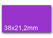 wereinaristea EtichetteAutoadesive, 38x21,2(21,2x38mm) CartaVIOLA VIOLA, adesivo Permanente, angoli a spigolo, per ink-jet, laser e fotocopiatrici, su foglio A4 (210x297mm).