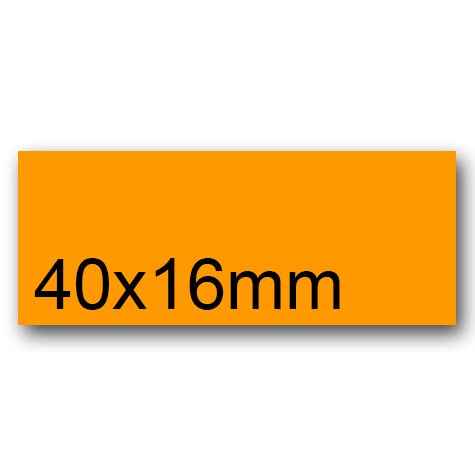 wereinaristea EtichetteAutoadesive, 40x16(16x40mm) CartaARANCIONE ARANCIONE, adesivo Permanente, angoli a spigolo, per ink-jet, laser e fotocopiatrici, su foglio A4 (210x297mm).
