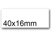 wereinaristea EtichetteAutoadesive, 40x16(16x40mm) CartaBIANCA BIANCO, adesivo Permanente, angoli a spigolo, per ink-jet, laser e fotocopiatrici, su foglio A4 (210x297mm).