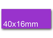 wereinaristea EtichetteAutoadesive, 40x16(16x40mm) CartaVIOLA VIOLA, adesivo Permanente, angoli a spigolo, per ink-jet, laser e fotocopiatrici, su foglio A4 (210x297mm).