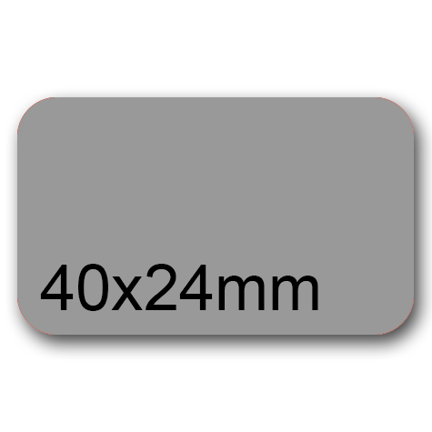 wereinaristea EtichetteAutoadesive, 40x24(24x40mm) Carta GRIGIO, adesivo Permanente, angoli arrotondati, per ink-jet, laser e fotocopiatrici, su foglio A4 (210x297mm).