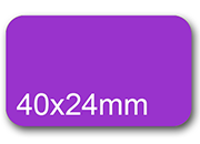 wereinaristea EtichetteAutoadesive, 40x24(24x40mm) Carta VIOLA, adesivo Permanente, angoli arrotondati, per ink-jet, laser e fotocopiatrici, su foglio A4 (210x297mm) BRA2987vi
