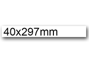 wereinaristea EtichetteAutoadesive, 40x297(297x40mm) Carta BIANCO, adesivo Permanente, angoli a spigolo, per ink-jet, laser e fotocopiatrici, su foglio A4 (210x297mm).